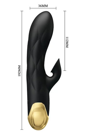 PRETTY LOVE - SCHWARZER WIEDERAUFLADBARER VERGOLDETER LUXUSVIBRATOR