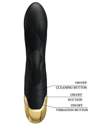 PRETTY LOVE - SCHWARZER WIEDERAUFLADBARER VERGOLDETER LUXUSVIBRATOR