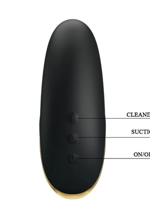 PRETTY LOVE - SCHWARZES WIEDERAUFLADBARES LUXUS-SAUG-MASSAGER - DRUCKWELLENVIBRATOREN ohne Vibration