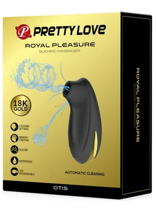 PRETTY LOVE - SCHWARZES WIEDERAUFLADBARES LUXUS-SAUG-MASSAGER - DRUCKWELLENVIBRATOREN ohne Vibration