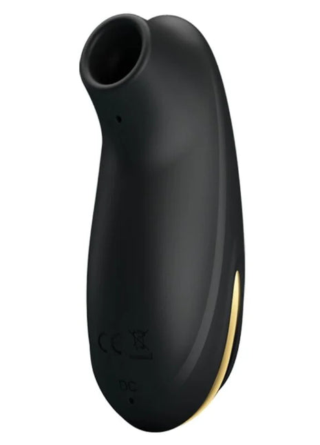PRETTY LOVE - SCHWARZES WIEDERAUFLADBARES LUXUS-SAUG-MASSAGER - DRUCKWELLENVIBRATOREN ohne Vibration