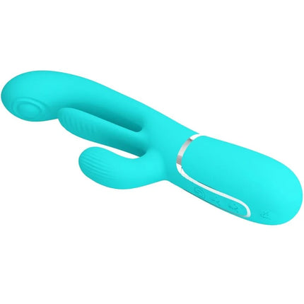 PRETTY LOVE - SHANIA TRIPLE RABBIT MULTIFUNKTIONSVIBRATOR 3 IN 1 - BLAU - Rabbit-Vibrator