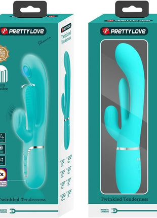 PRETTY LOVE - SHANIA TRIPLE RABBIT MULTIFUNKTIONSVIBRATOR 3 IN 1 - BLAU - Rabbit-Vibrator