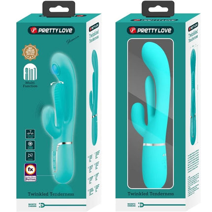 PRETTY LOVE - SHANIA TRIPLE RABBIT MULTIFUNKTIONSVIBRATOR 3 IN 1 - BLAU - Rabbit-Vibrator