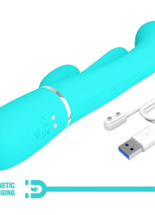 PRETTY LOVE - SHANIA TRIPLE RABBIT MULTIFUNKTIONSVIBRATOR 3 IN 1 - BLAU - Rabbit-Vibrator