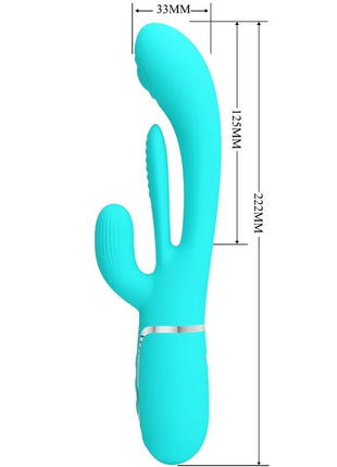 PRETTY LOVE - SHANIA TRIPLE RABBIT MULTIFUNKTIONSVIBRATOR 3 IN 1 - BLAU - Rabbit-Vibrator