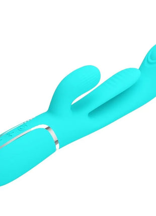 PRETTY LOVE - SHANIA TRIPLE RABBIT MULTIFUNKTIONSVIBRATOR 3 IN 1 - BLAU - Rabbit-Vibrator
