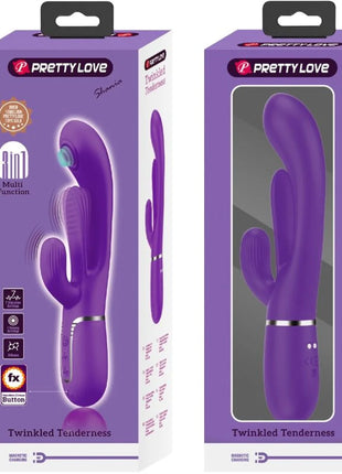 PRETTY LOVE - SHANIA TRIPLE RABBIT VIBRATOR MULTIFUNKTIONS-LILA