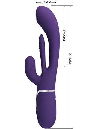 PRETTY LOVE - SHANIA TRIPLE RABBIT VIBRATOR MULTIFUNKTIONS-LILA