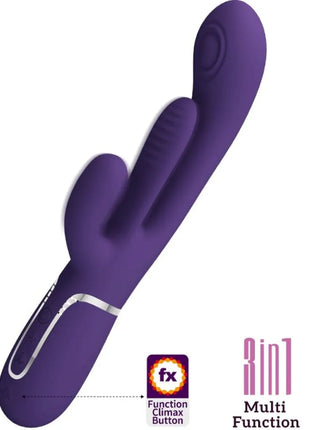 PRETTY LOVE - SHANIA TRIPLE RABBIT VIBRATOR MULTIFUNKTIONS-LILA