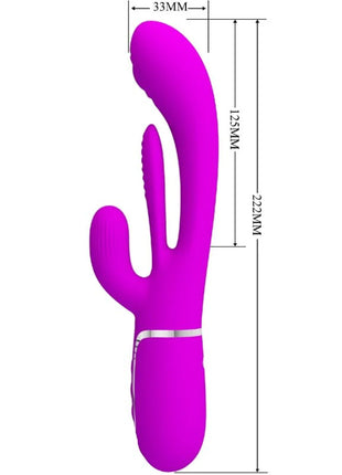 PRETTY LOVE - SHANIA TRIPLE RABBIT VIBRATOR MULTIFUNKTIONS-ROSA