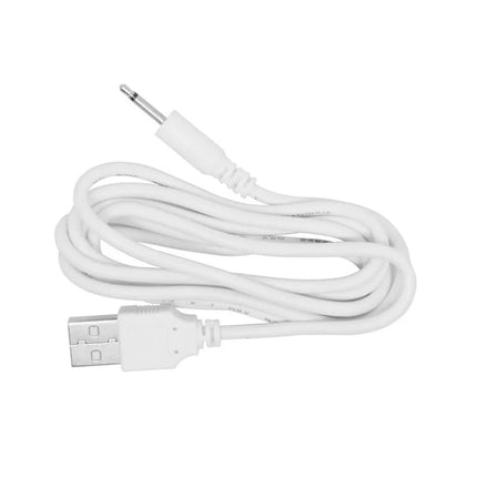 Weißes usb-auf-3,5-mm-audiokabel mit silbernem stecker und Kunststoffgehäusen für pretty love sienna männlicher masturbator mit vibration stimme und saugung