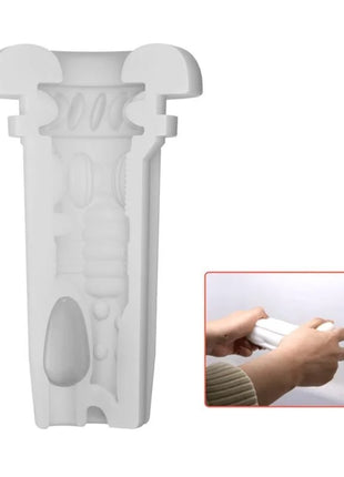 Weißer silikonmasturbator pretty love sienna mit vibration stimme und saugung ergonomisches design und strukturierte griffe