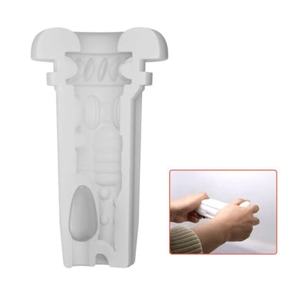 Weißer silikonmasturbator pretty love sienna mit vibration stimme und saugung ergonomisches design und strukturierte griffe