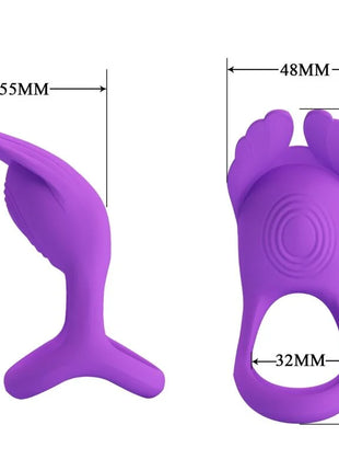 PRETTY LOVE - SILAS VIBRANT PENIS RING 7 VIBRATIONEN LILA SILIKON - Penisring mit Vibration