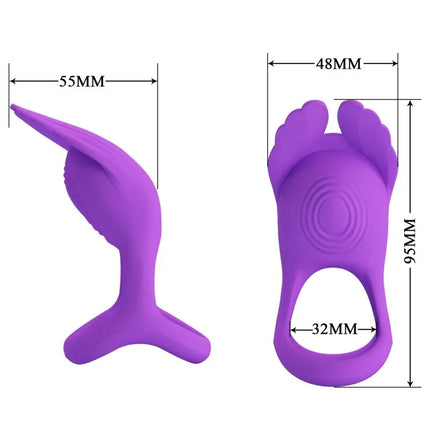 PRETTY LOVE - SILAS VIBRANT PENIS RING 7 VIBRATIONEN LILA SILIKON - Penisring mit Vibration