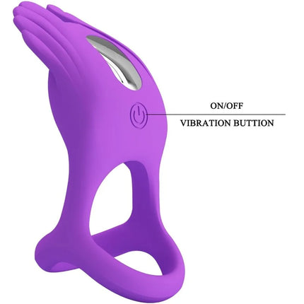 PRETTY LOVE - SILAS VIBRANT PENIS RING 7 VIBRATIONEN LILA SILIKON - Penisring mit Vibration