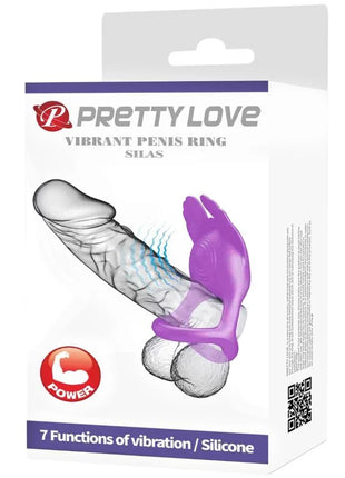 PRETTY LOVE - SILAS VIBRANT PENIS RING 7 VIBRATIONEN LILA SILIKON - Penisring mit Vibration