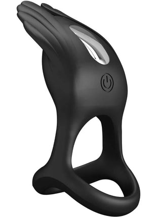 PRETTY LOVE - SILAS VIBRANT PENIS RING 7 VIBRATIONEN SCHWARZES SILIKON - Penisring für Paare
