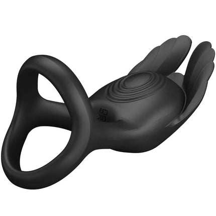PRETTY LOVE - SILAS VIBRANT PENIS RING 7 VIBRATIONEN SCHWARZES SILIKON - Penisring für Paare