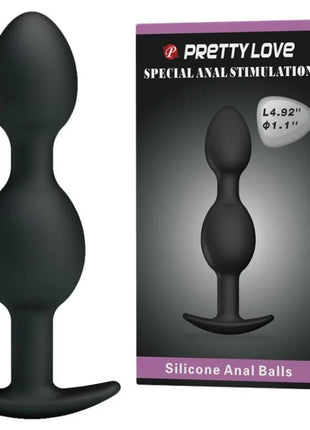 PRETTY LOVE - SILIKON ANALKUGELN 12.5 CM SCHWARZ - Analplug