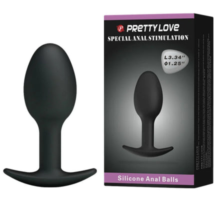 PRETTY LOVE - SILIKON ANALPLUG 6.5 CM SCHWARZ - Analplug