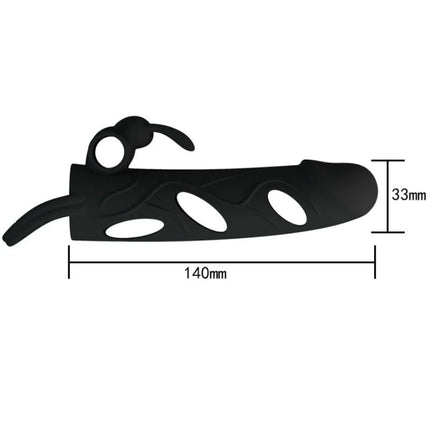 PRETTY LOVE - SILIKONHÜLLE MIT VIBRATION 14 CM 1.0 - Penishüllen mit Verlängerung