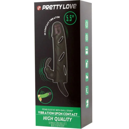 PRETTY LOVE - SILIKONHÜLLE MIT VIBRATION 14 CM 2.0 - Penishülle
