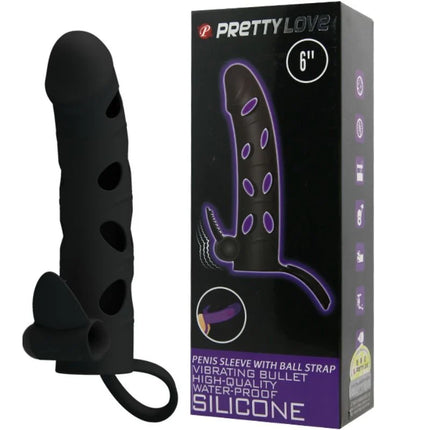 PRETTY LOVE - SILIKONHÜLLE MIT VIBRATION 15.2 CM - Penishülle