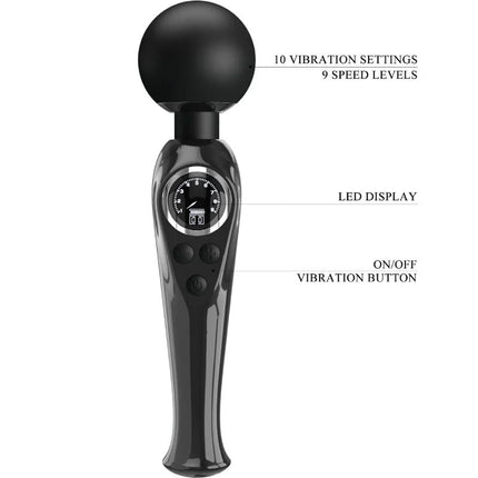 PRETTY LOVE - SKYLER VIBRATOR STAB SCHWARZ - Wand-Vibrator