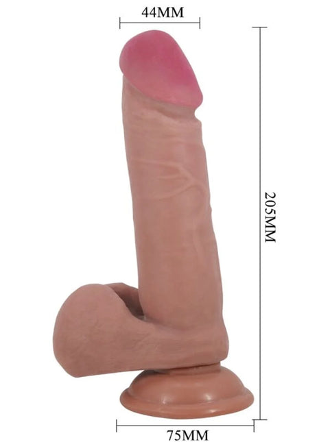 PRETTY LOVE - SLIDING SKIN SERIES REALISTISCHER DILDO MIT SLIDING SKIN SAUGNAPFLEISCH 20,5 CM
