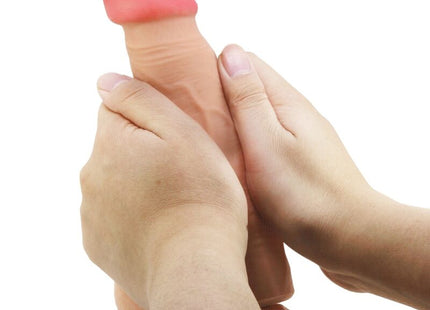 PRETTY LOVE - SLIDING SKIN SERIES REALISTISCHER DILDO MIT SLIDING SKIN FERNBEDIENUNG SAUGNAPFLEISCH 21,8 CM