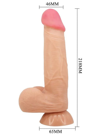 PRETTY LOVE - SLIDING SKIN SERIES REALISTISCHER DILDO MIT SLIDING SKIN FERNBEDIENUNG SAUGNAPFLEISCH 21,8 CM