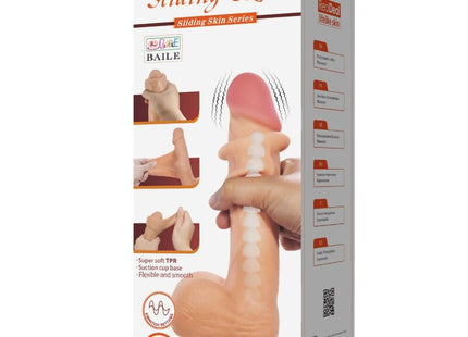PRETTY LOVE - SLIDING SKIN SERIES REALISTISCHER DILDO MIT SLIDING SKIN FERNBEDIENUNG SAUGNAPFLEISCH 21,8 CM
