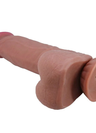 PRETTY LOVE - SLIDING SKIN SERIES REALISTISCHER DILDO MIT GLEITENDEM BRAUNEN HAUT-SAUGNAP 21,8 CM