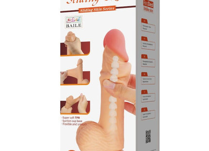 Pretty love sliding skin series realistischer dildo 20,6 cm mit abnehmbarer rosa gleitender haut aus silikon und saugnapfbasis
