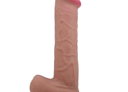 PRETTY LOVE - SLIDING SKIN SERIES REALISTISCHER DILDO MIT SLIDING SKIN SAUGNAPF BRAUN 26 CM