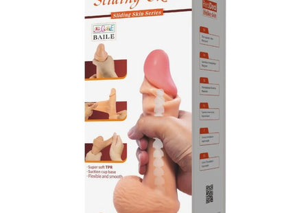 PRETTY LOVE - SLIDING SKIN SERIES REALISTISCHER DILDO MIT SLIDING SKIN SAUGNAPF 19,4 CM