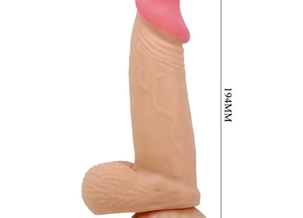PRETTY LOVE - SLIDING SKIN SERIES REALISTISCHER DILDO MIT SLIDING SKIN SAUGNAPF 19,4 CM