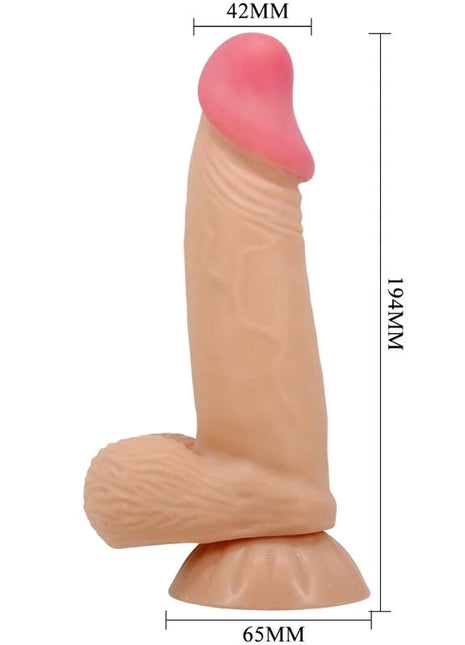 PRETTY LOVE - SLIDING SKIN SERIES REALISTISCHER DILDO MIT SLIDING SKIN SAUGNAPF 19,4 CM