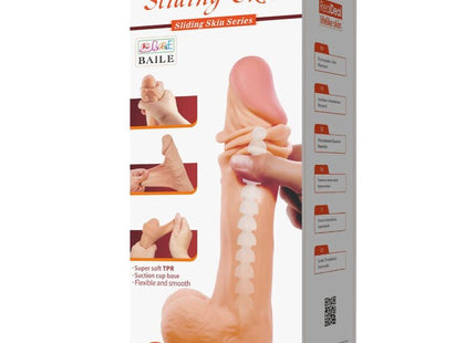 PRETTY LOVE - SLIDING SKIN SERIES REALISTISCHER DILDO MIT SLIDING SKIN SAUGNAPF 24 CM