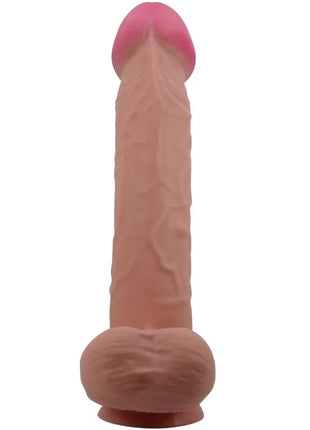 PRETTY LOVE - SLIDING SKIN SERIES REALISTISCHER DILDO MIT SLIDING SKIN SAUGNAPF BRAUN 26 CM