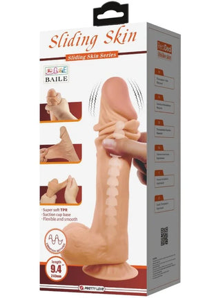 PRETTY LOVE - SLIDING SKIN SERIES REALISTISCHER DILDO MIT SLIDING SKIN SAUNAPF FERNBEDIENUNG FLEISCH 24 CM