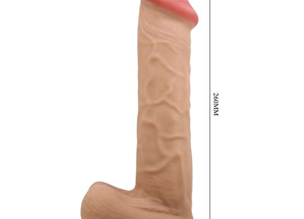 PRETTY LOVE - SLIDING SKIN SERIES REALISTISCHER DILDO MIT SLIDING SKIN SAUNAPF FLEISCH 26 CM