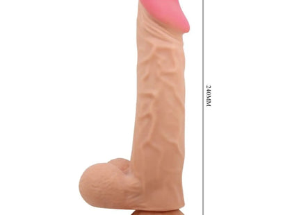 PRETTY LOVE - SLIDING SKIN SERIES REALISTISCHER DILDO MIT SLIDING SKIN SAUNAPF FERNBEDIENUNG FLEISCH 24 CM
