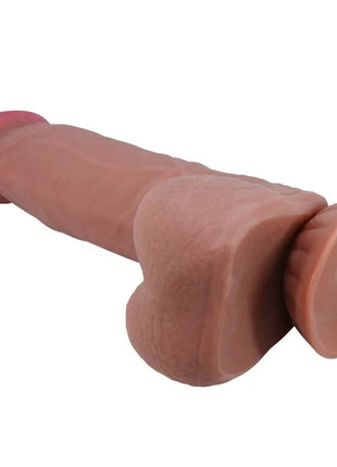 PRETTY LOVE - SLIDING SKIN SERIES REALISTISCHER DILDO MIT SCHIEBENDEM BRAUNEN HAUTSAUGNAPF 20,6 CM