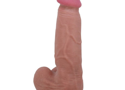 PRETTY LOVE - SLIDING SKIN SERIES REALISTISCHER DILDO MIT SCHIEBENDEM BRAUNEN HAUTSAUGNAPF 20,6 CM