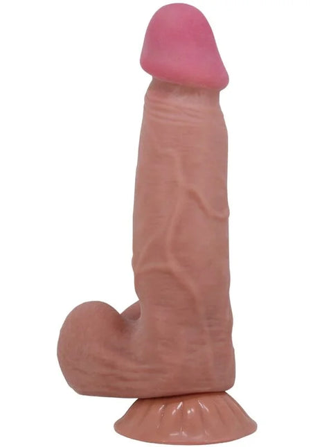 PRETTY LOVE - SLIDING SKIN SERIES REALISTISCHER DILDO MIT SCHIEBENDEM BRAUNEN HAUTSAUGNAPF 20,6 CM