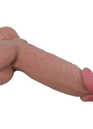 PRETTY LOVE - SLIDING SKIN SERIES REALISTISCHER DILDO MIT SCHIEBENDEM BRAUNEN HAUTSAUGNAPF 19,4 CM