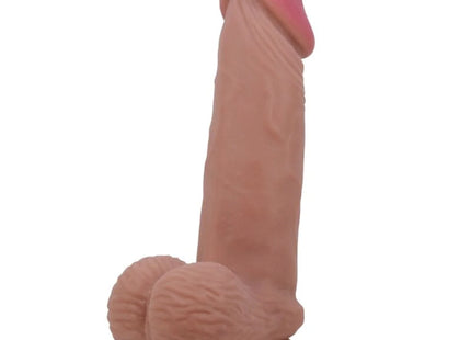 PRETTY LOVE - SLIDING SKIN SERIES REALISTISCHER DILDO MIT SCHIEBENDEM BRAUNEN HAUTSAUGNAPF 19,4 CM